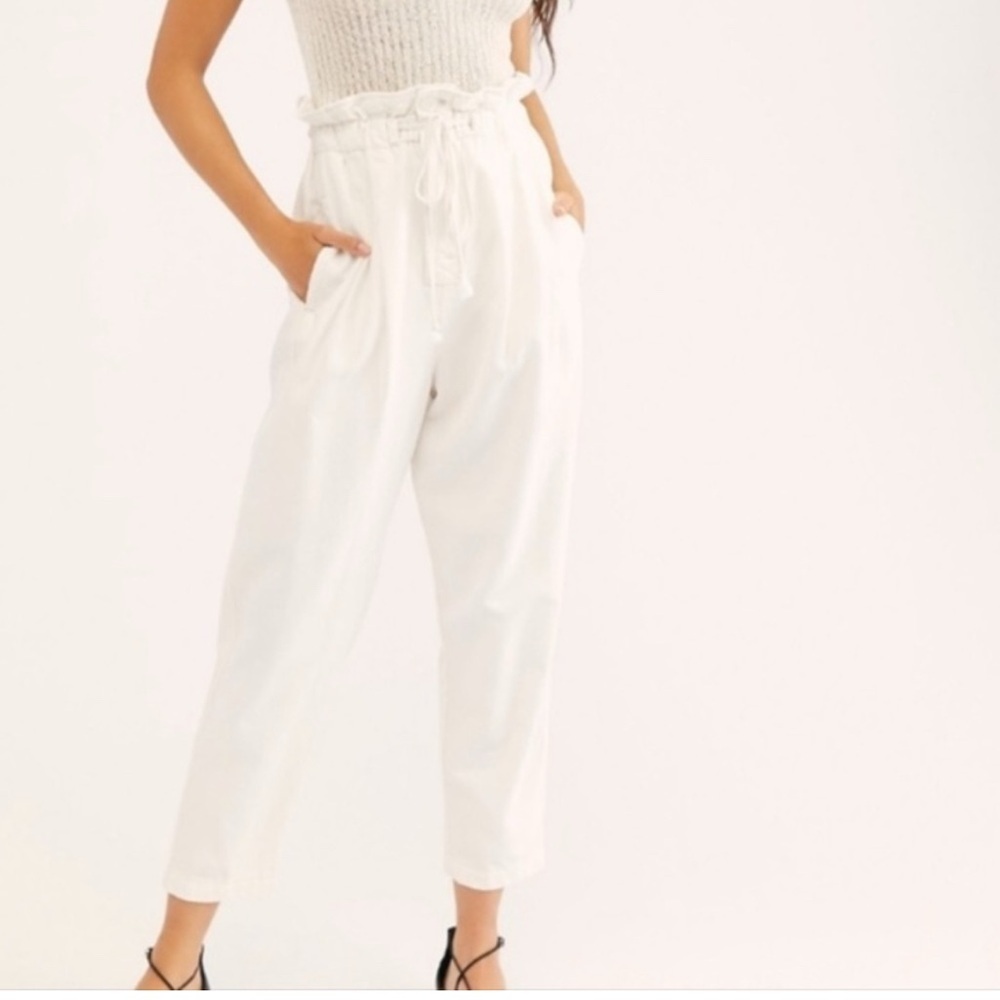 Free People Margate Pants in White Size Small
